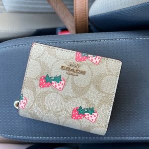 coach strawberry wallet